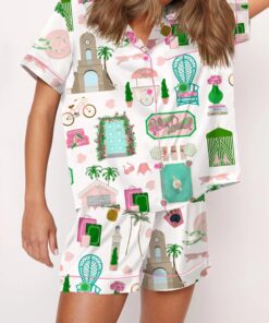Alternative view of Palm Beach Vacation Art Pajama Set