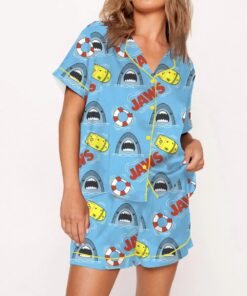 JAWS Shark Satin Pajama Set