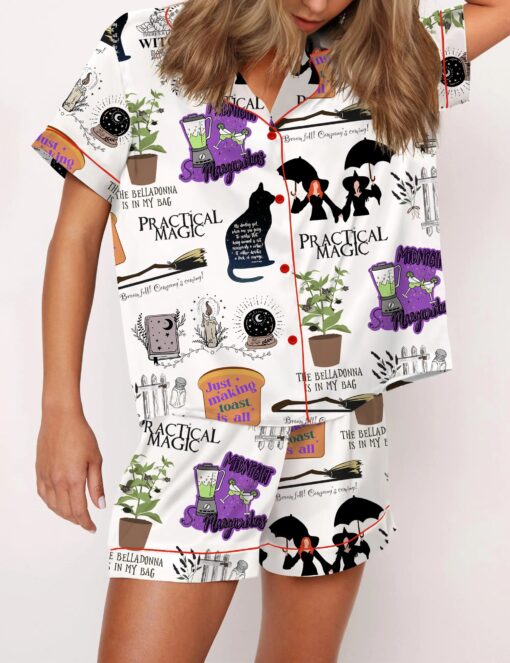 Practical Magic Witches Silky Satin Pajama Set For Women - Image 2