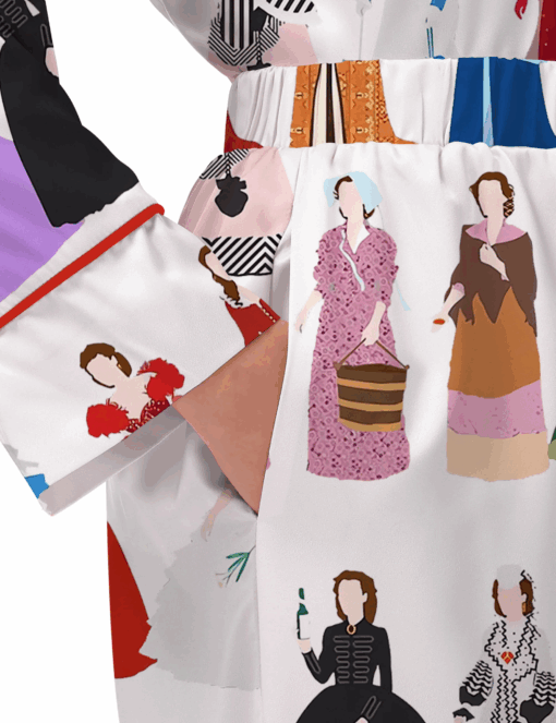 Vintage Scarlett Satin Pajama Set For Women - Image 5