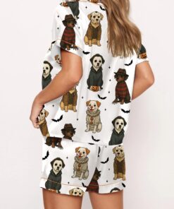 Alternative view of Halloween Spooky Paw Silky Satin Pajama Set For Women