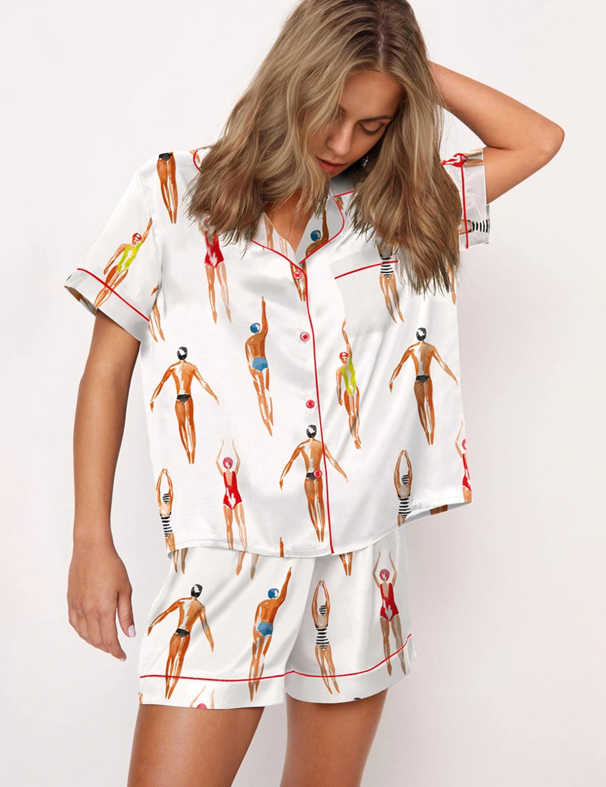 Swimmers Satin Pajama Set