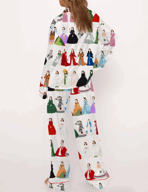 Vintage Scarlett Satin Pajama Set For Women - Image 3