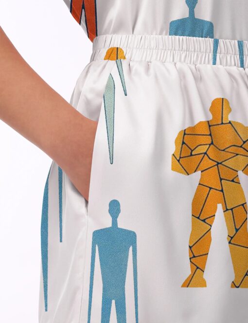 Fantastic Four Superhero Silky Satin Pajama Set For Women - Image 3