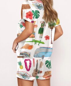 Alternative view of Hawaii Planner Satin Pajama Set For Women