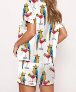 Alternative view of Parrot Margarita Silky Satin Pajama Set For Women