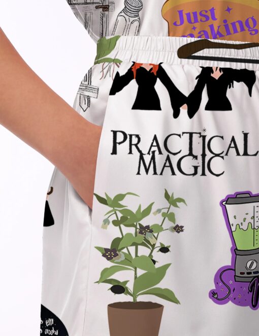 Practical Magic Witches Silky Satin Pajama Set For Women - Image 3