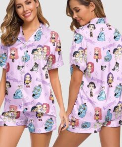 Alternative view of Kpop Demon Hunters Satin Pajama Set, Derpy the Tiger And Bird Sleepwear