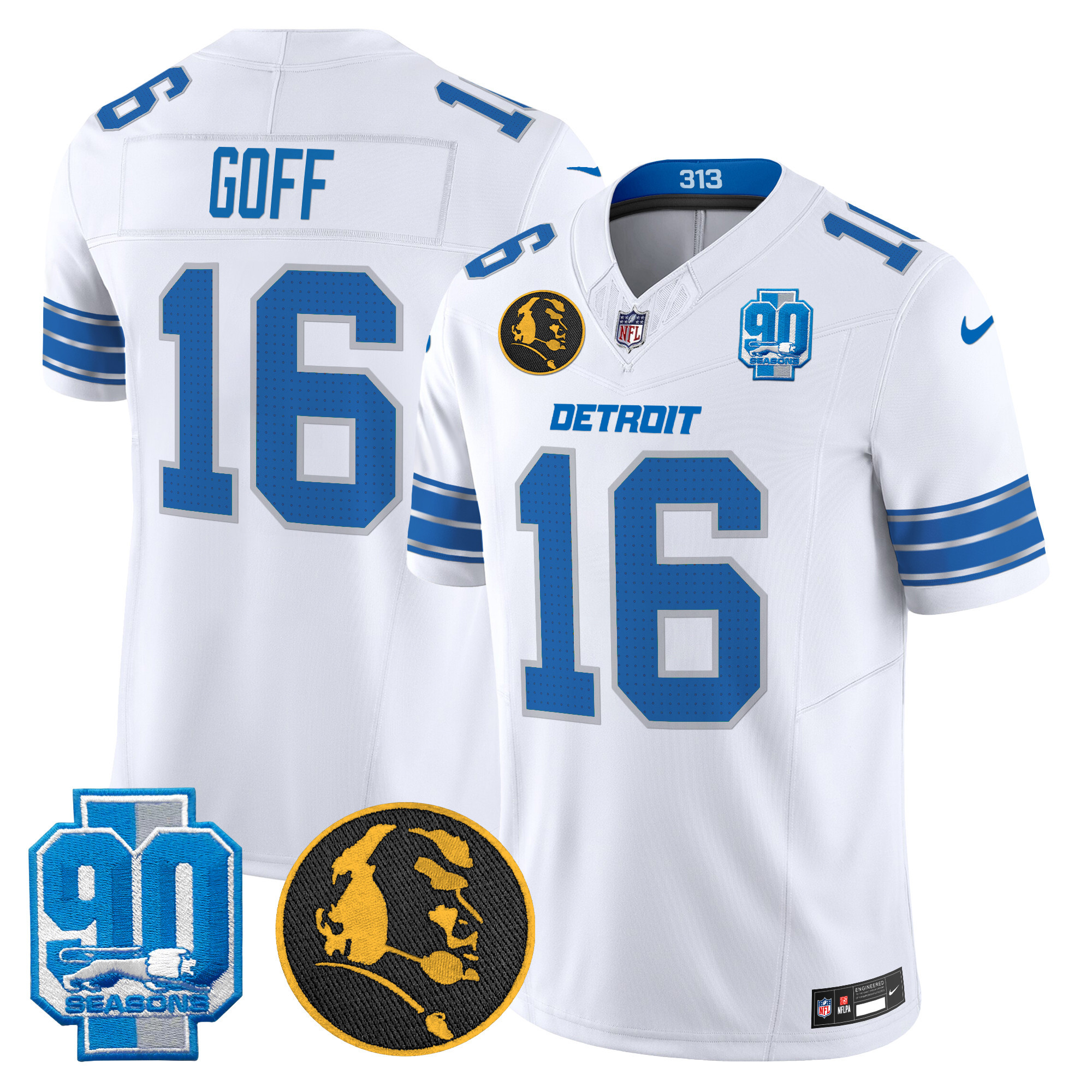Men's Detroit Lions 2024 90th & John Madden Patch Vapor Limited Jersey - All Stitched - Image 17
