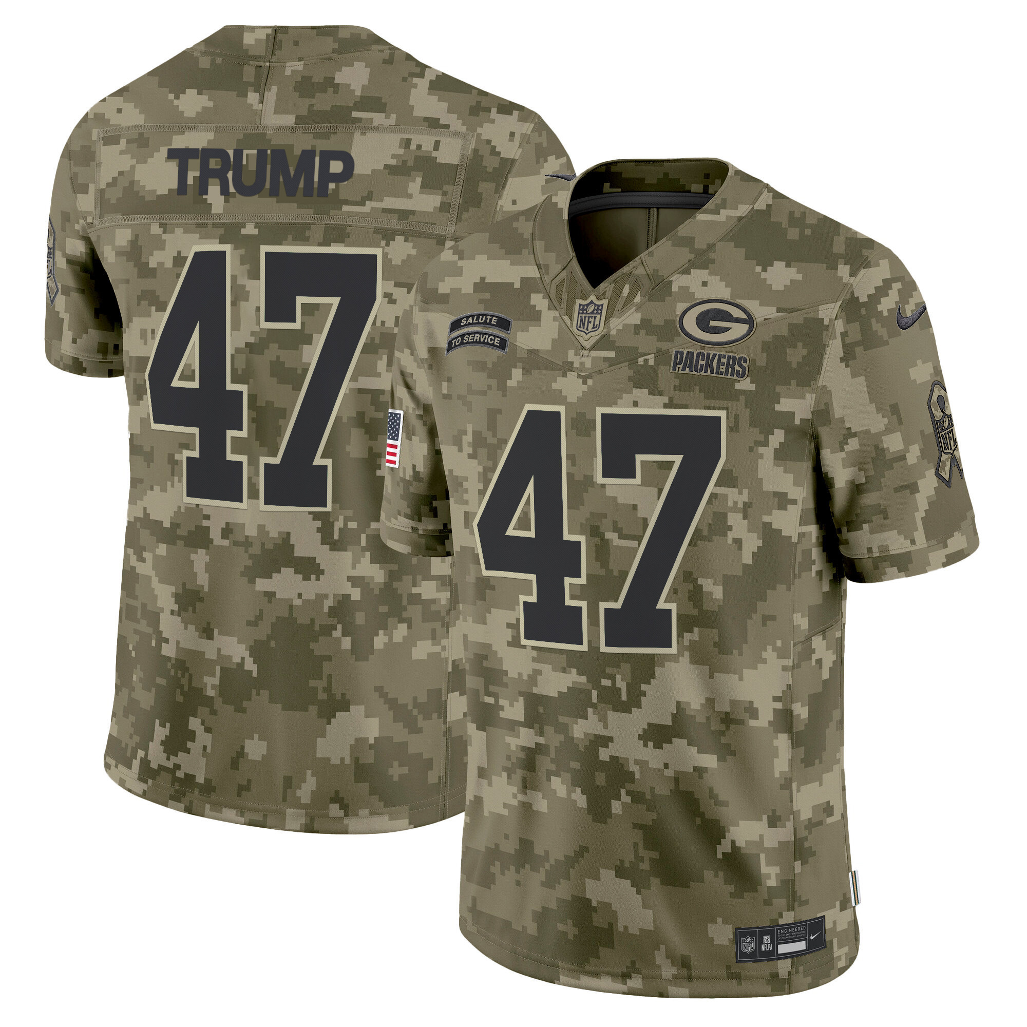 Men's Green Bay Packers 2024 Salute to Service Vapor Limited Jersey - All Stitched - Image 26