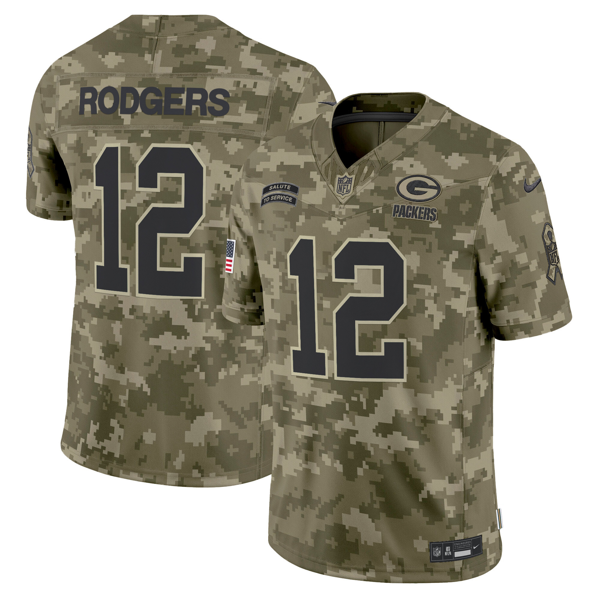 Men's Green Bay Packers 2024 Salute to Service Vapor Limited Jersey - All Stitched - Image 23