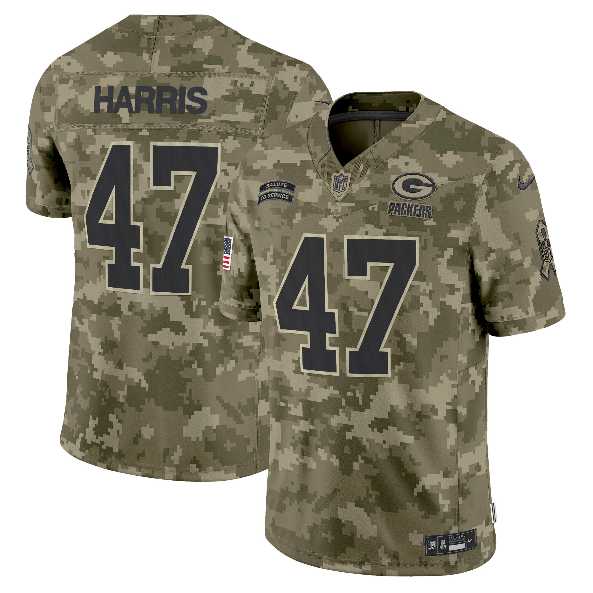 Men's Green Bay Packers 2024 Salute to Service Vapor Limited Jersey - All Stitched - Image 27