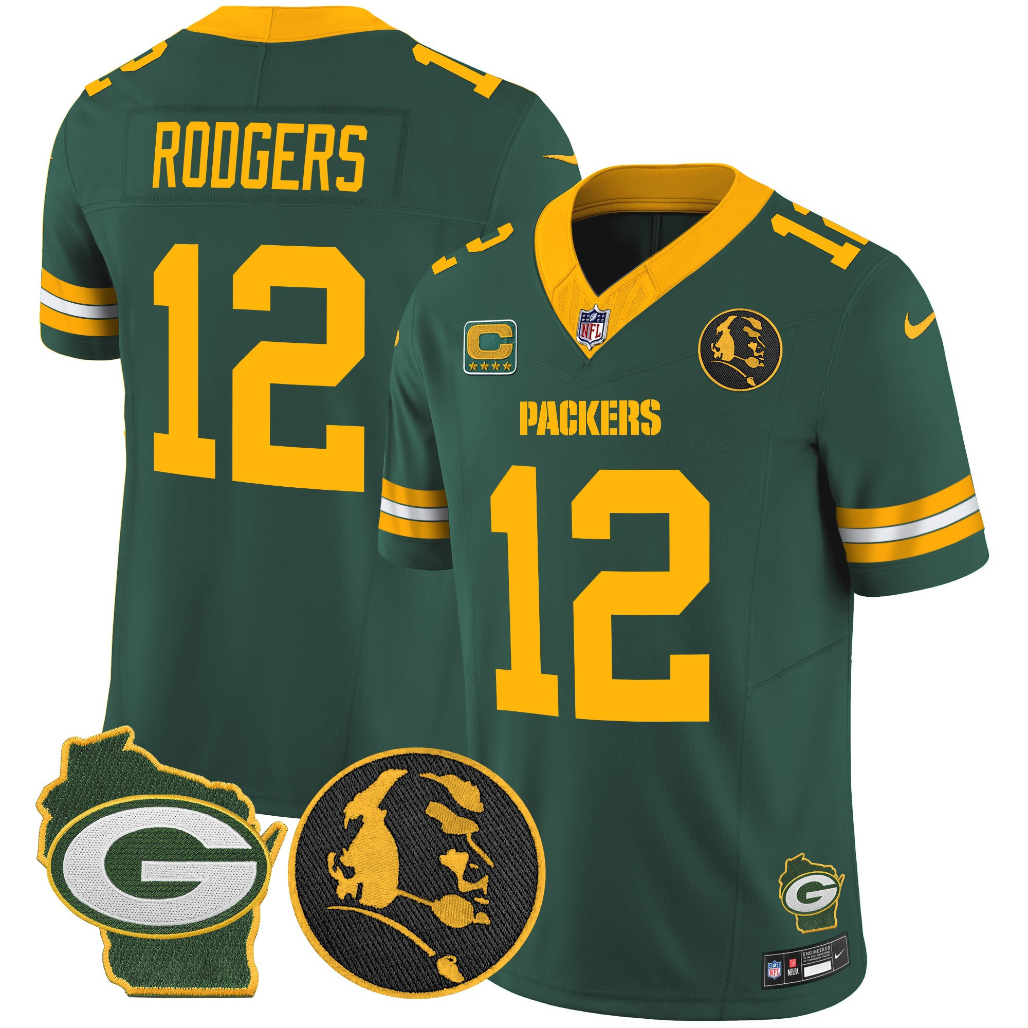 Men's Green Bay Packers John Madden & Home Patch Vapor Limited Jersey - All Stitched - Image 21