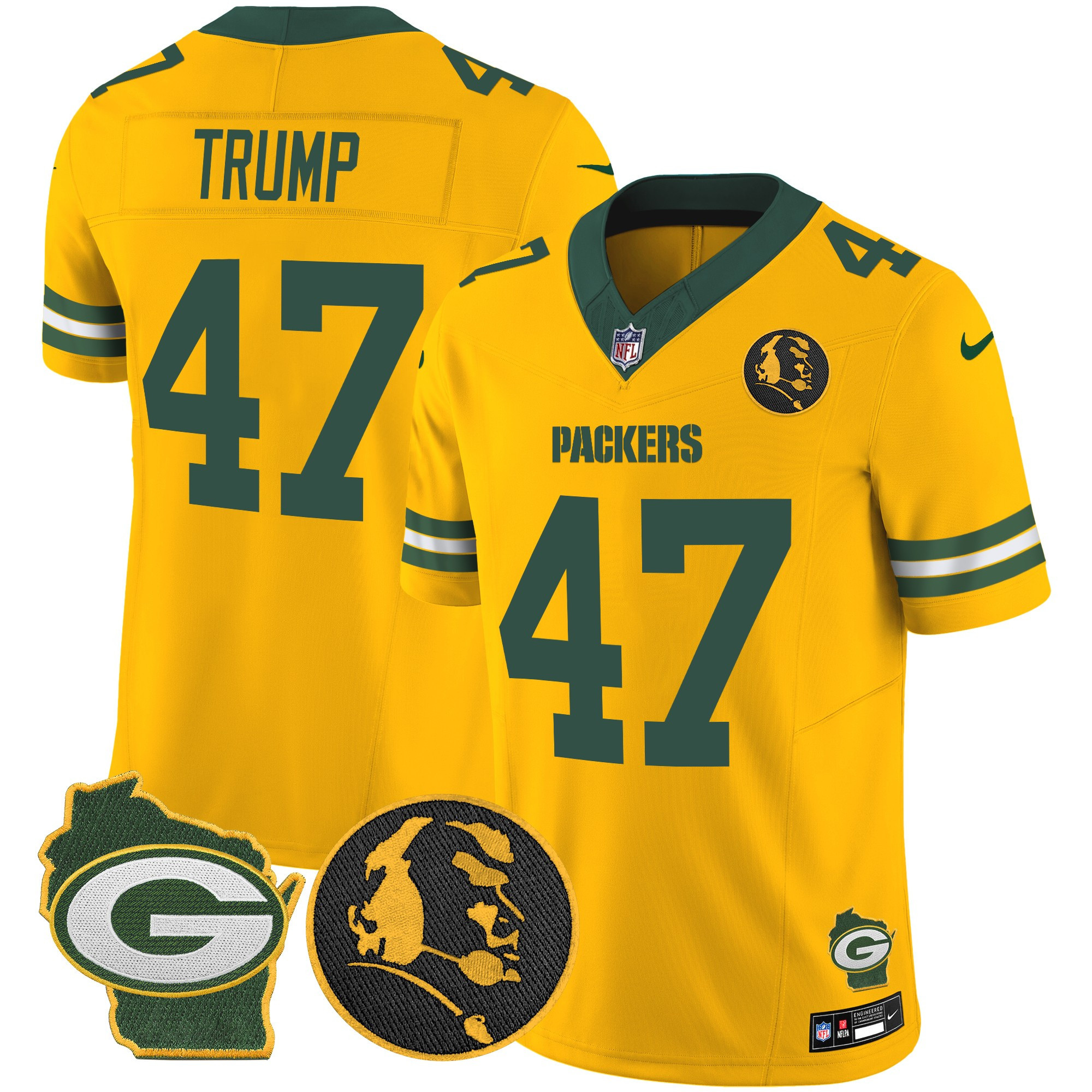 Men's Green Bay Packers John Madden & Home Patch Vapor Limited Jersey - All Stitched - Image 48