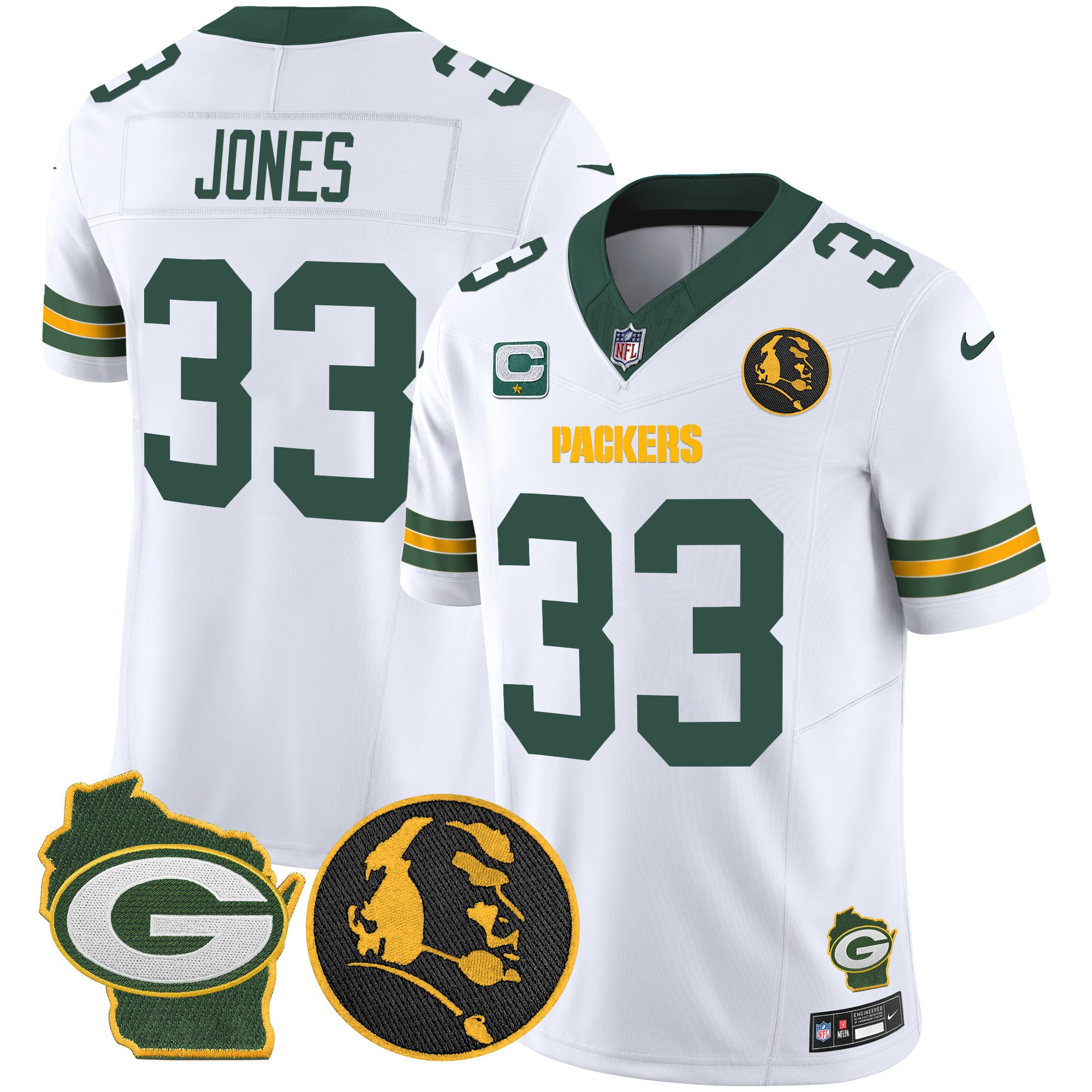 Men's Green Bay Packers John Madden & Home Patch Vapor Limited Jersey - All Stitched - Image 28