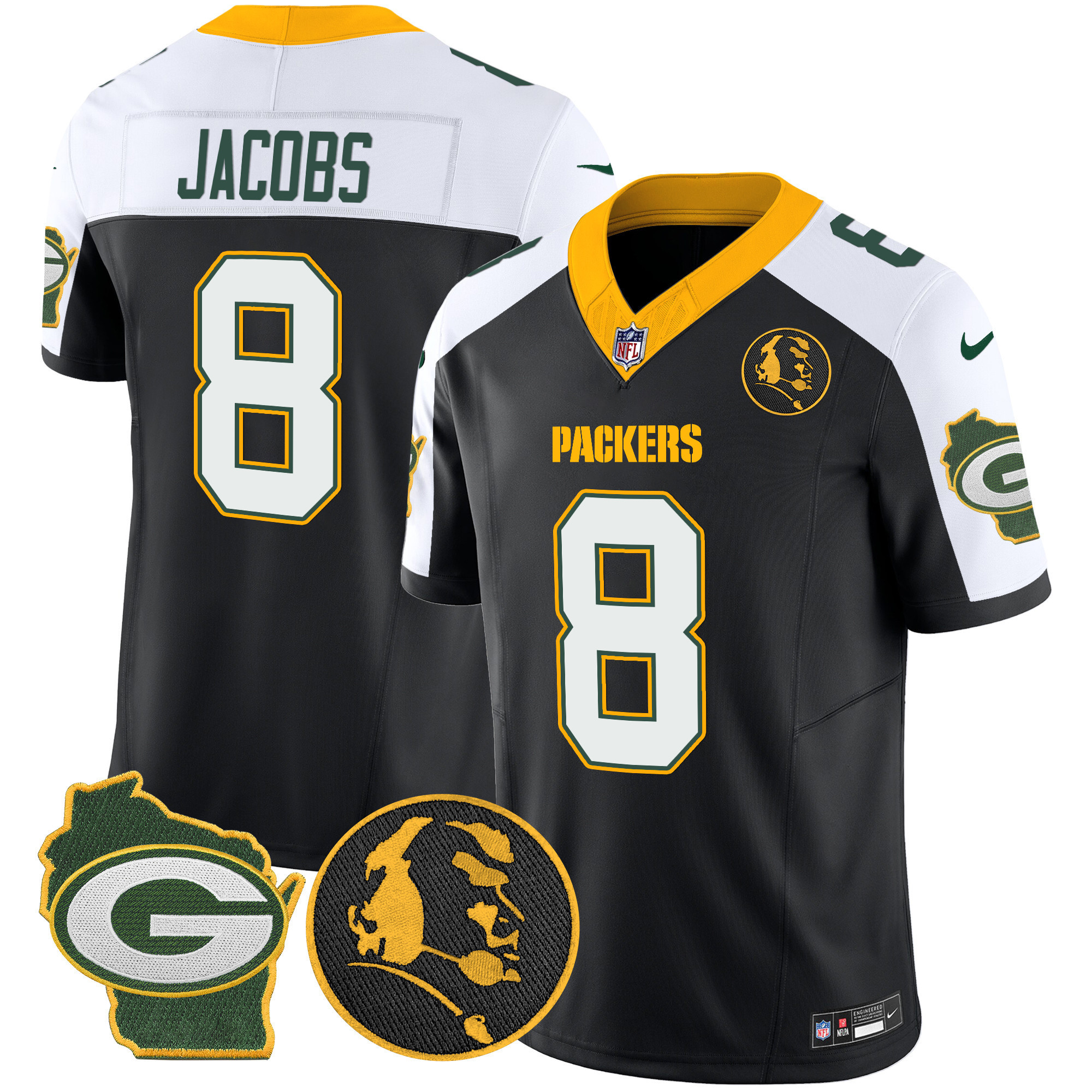 Men's Green Bay Packers John Madden & Home Patch Vapor Limited Jersey - All Stitched - Image 2