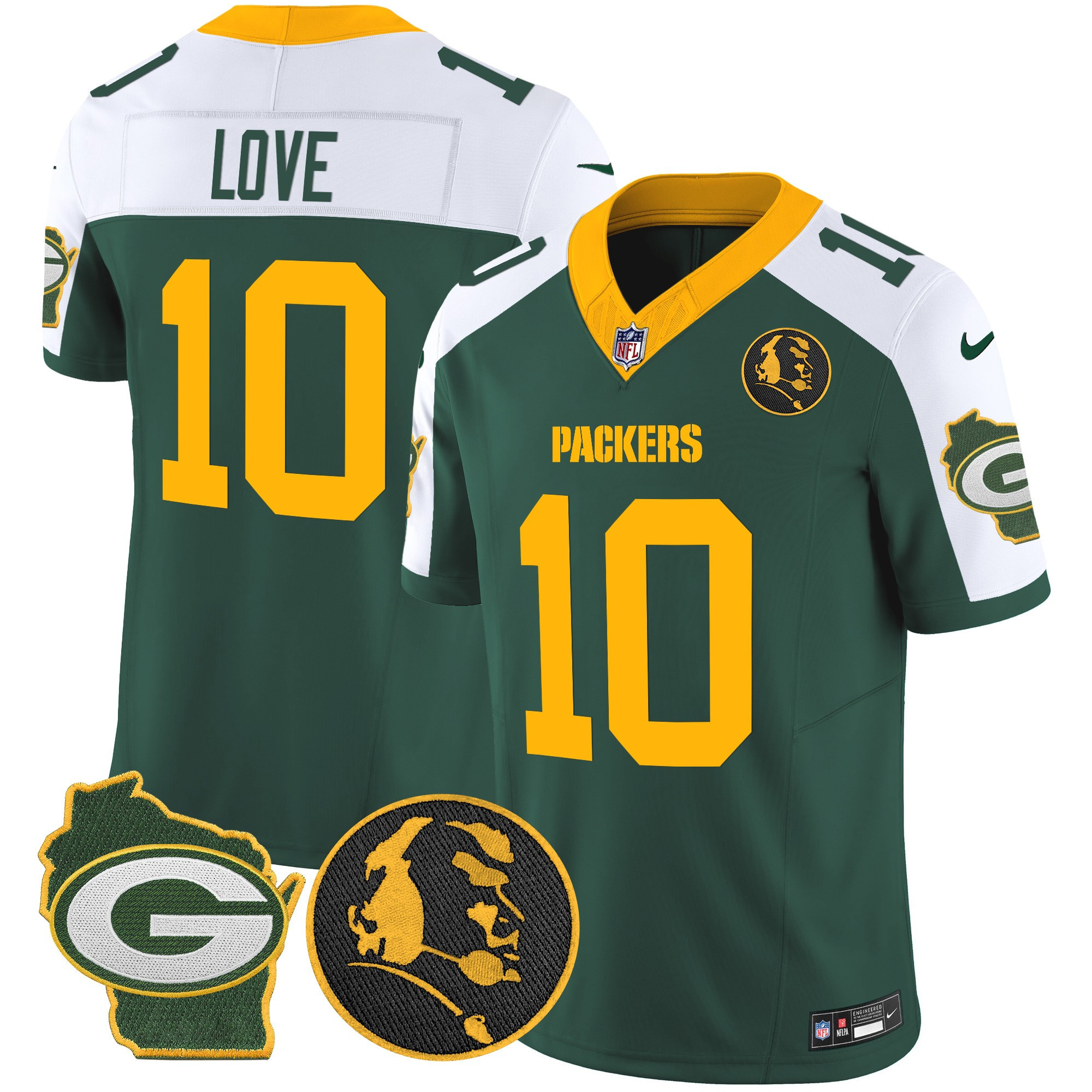 Men's Green Bay Packers John Madden & Home Patch Vapor Limited Jersey - All Stitched - Image 9