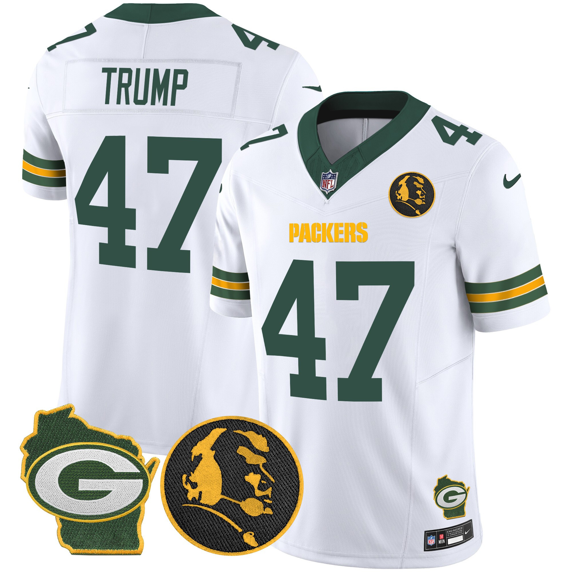 Men's Green Bay Packers John Madden & Home Patch Vapor Limited Jersey - All Stitched - Image 32