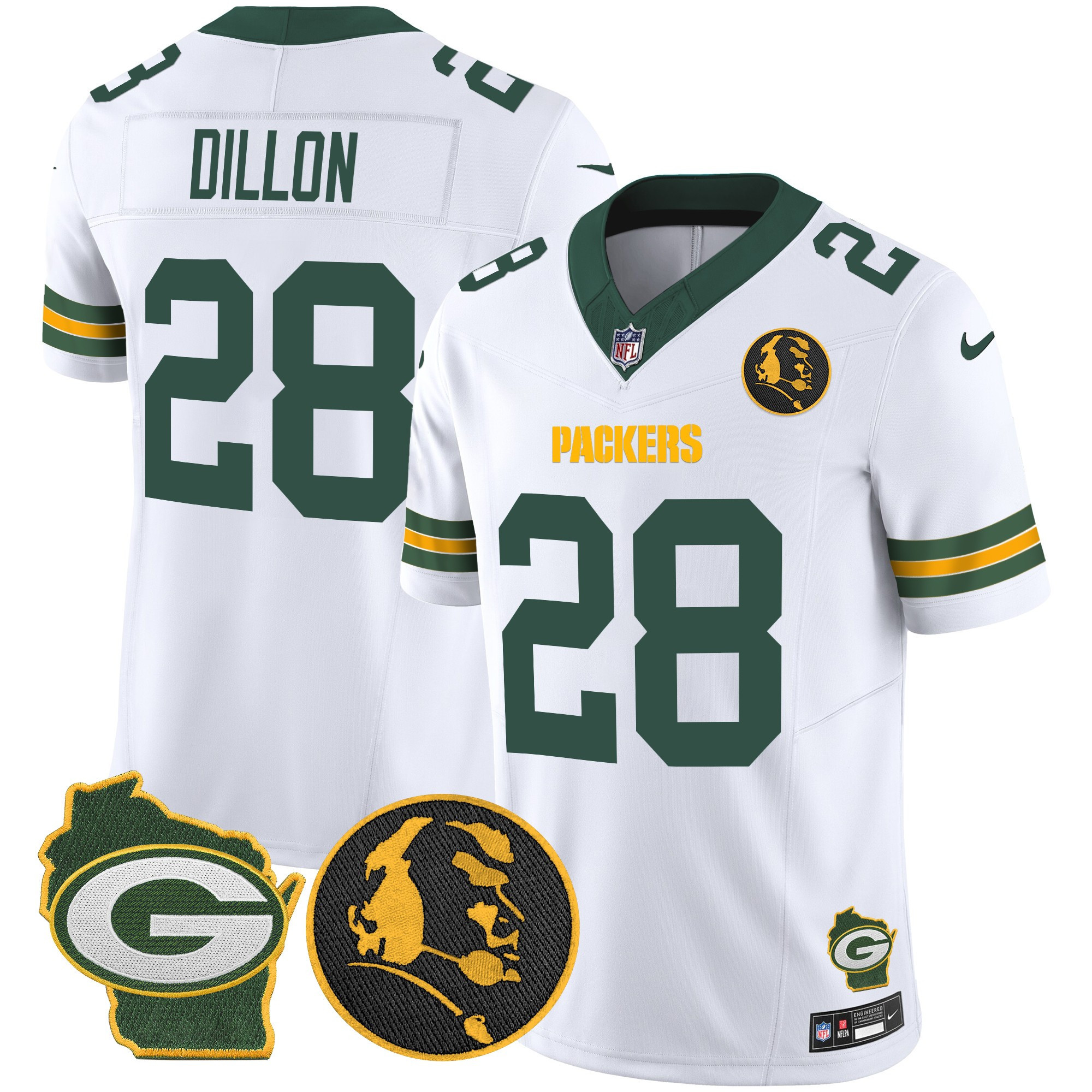 Men's Green Bay Packers John Madden & Home Patch Vapor Limited Jersey - All Stitched - Image 27
