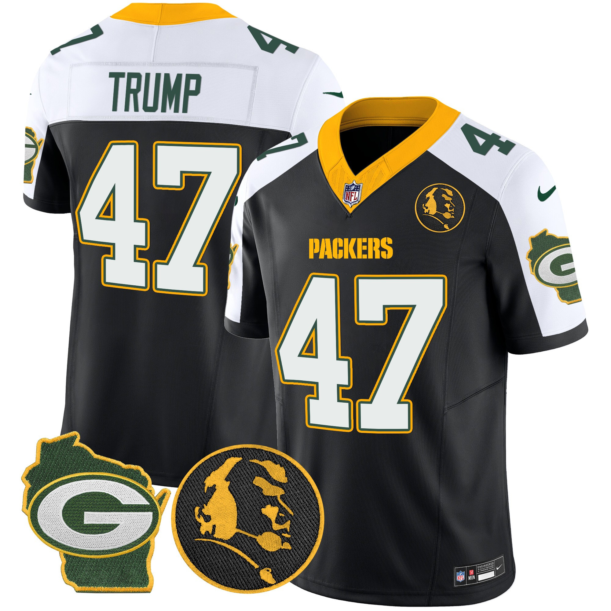 Men's Green Bay Packers John Madden & Home Patch Vapor Limited Jersey - All Stitched - Image 8