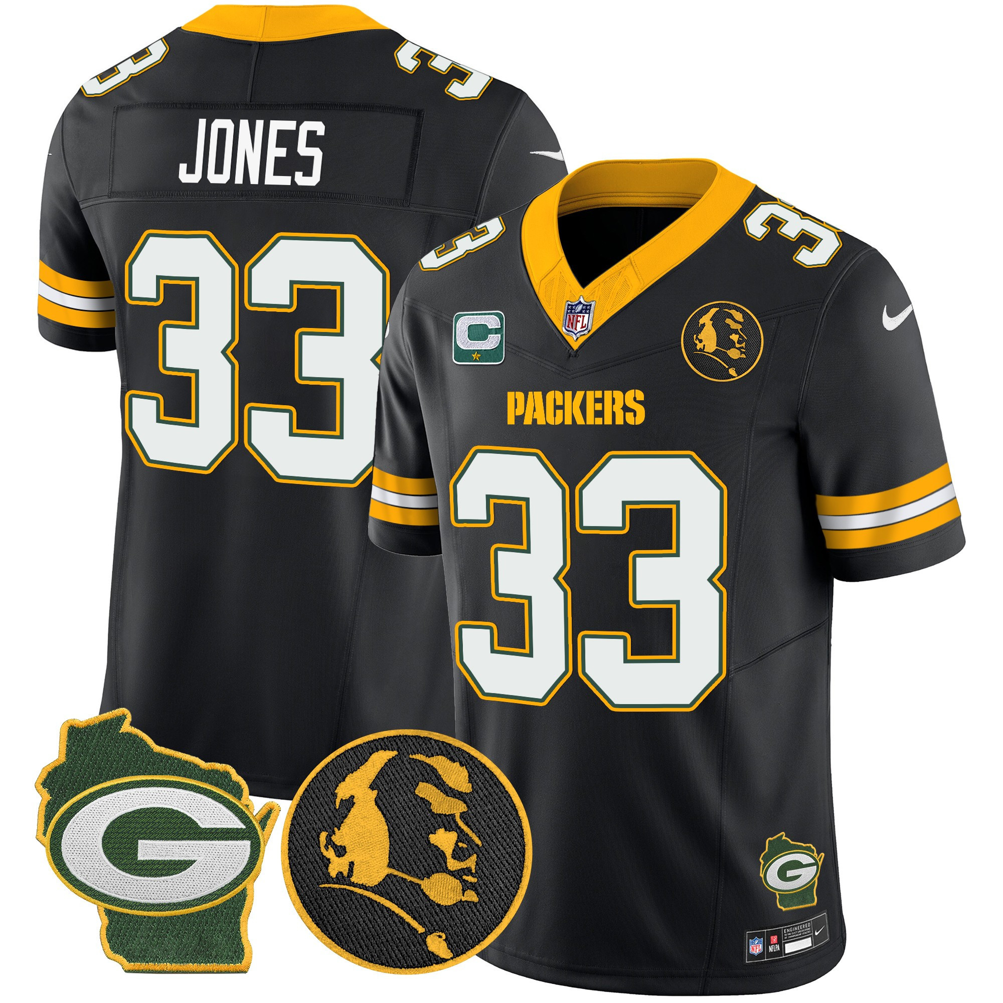 Men's Green Bay Packers John Madden & Home Patch Vapor Limited Jersey - All Stitched - Image 36