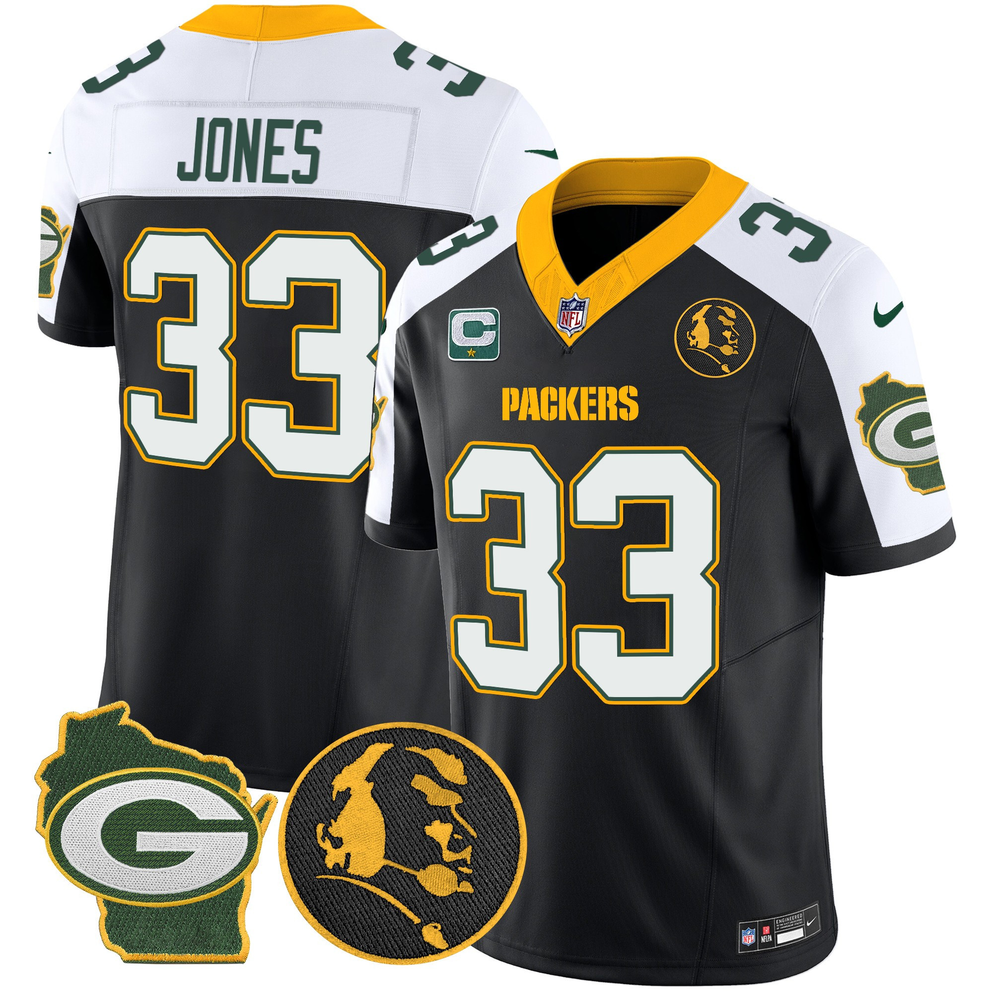 Men's Green Bay Packers John Madden & Home Patch Vapor Limited Jersey - All Stitched - Image 4