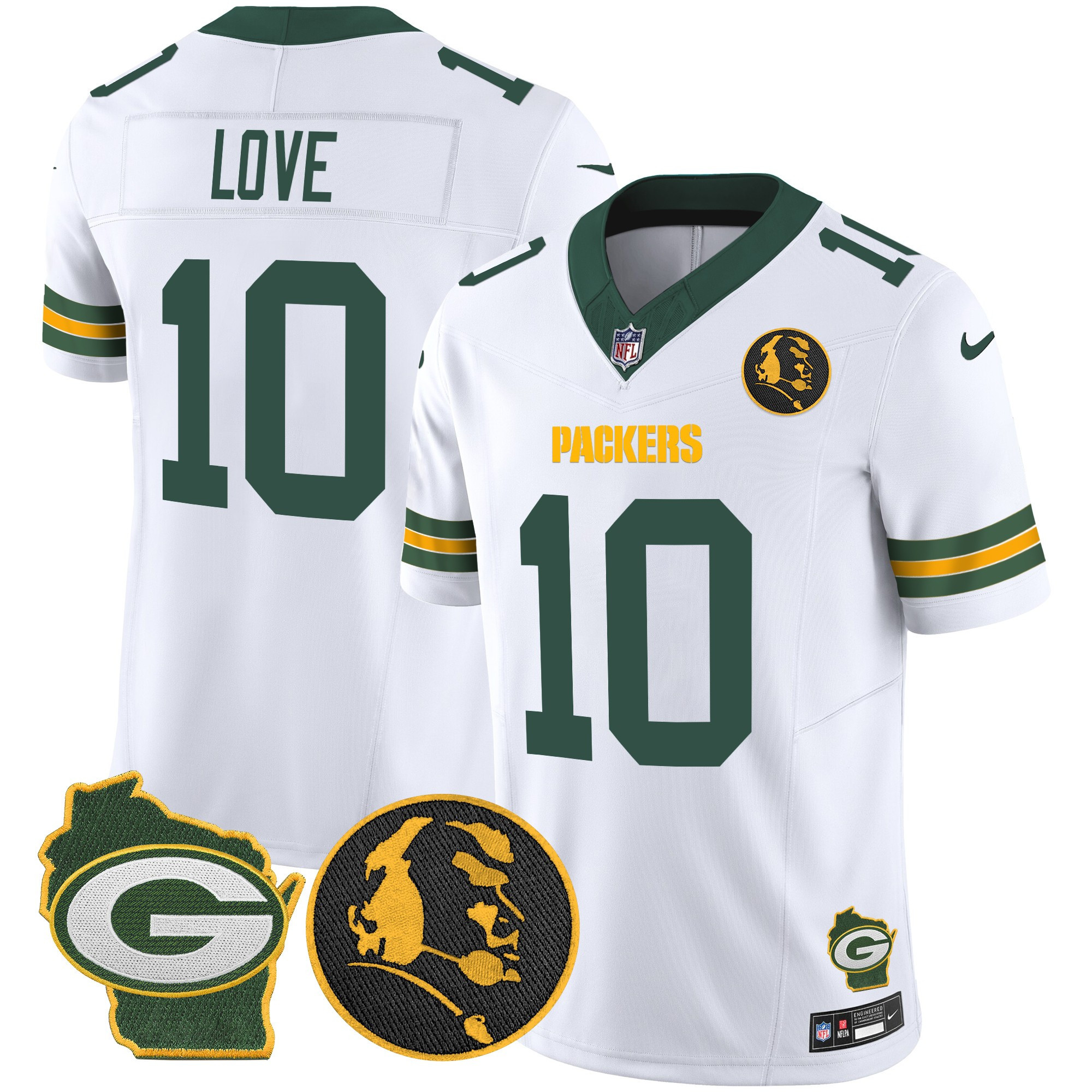 Men's Green Bay Packers John Madden & Home Patch Vapor Limited Jersey - All Stitched - Image 25