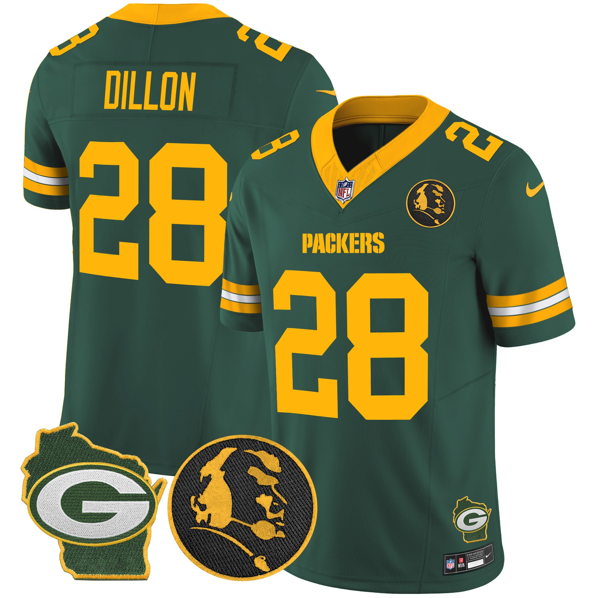 Men's Green Bay Packers John Madden & Home Patch Vapor Limited Jersey - All Stitched - Image 19