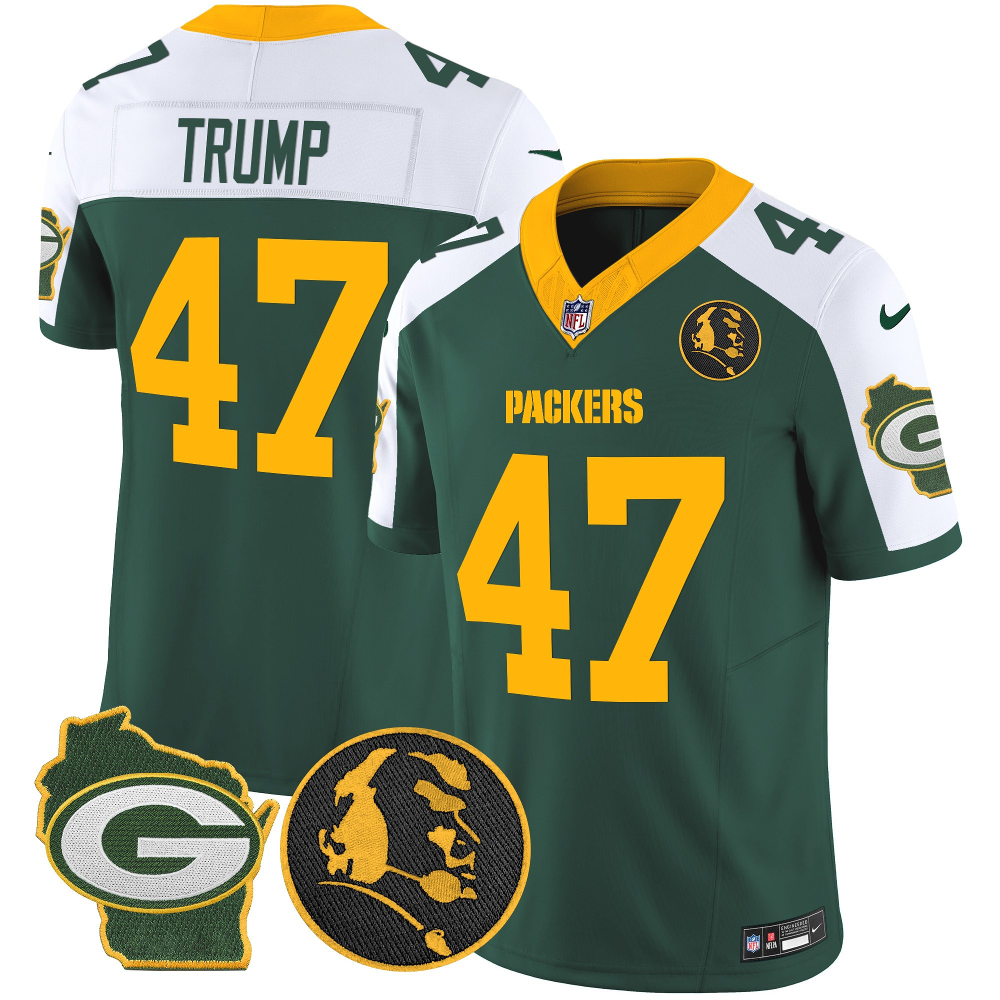 Men's Green Bay Packers John Madden & Home Patch Vapor Limited Jersey - All Stitched - Image 16
