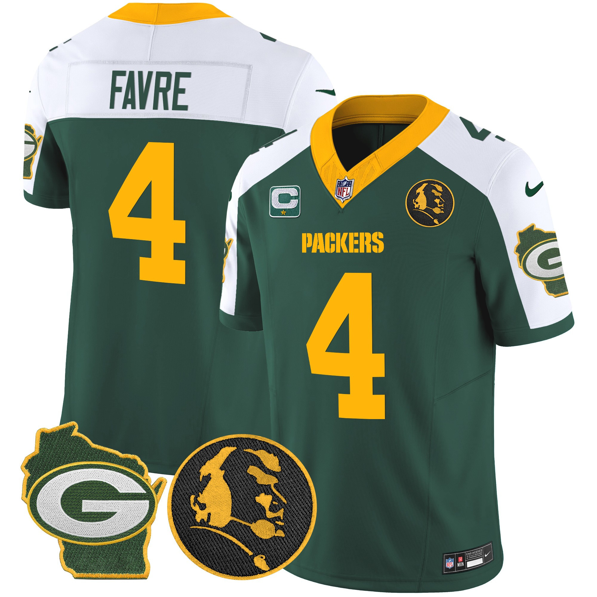 Men's Green Bay Packers John Madden & Home Patch Vapor Limited Jersey - All Stitched - Image 14