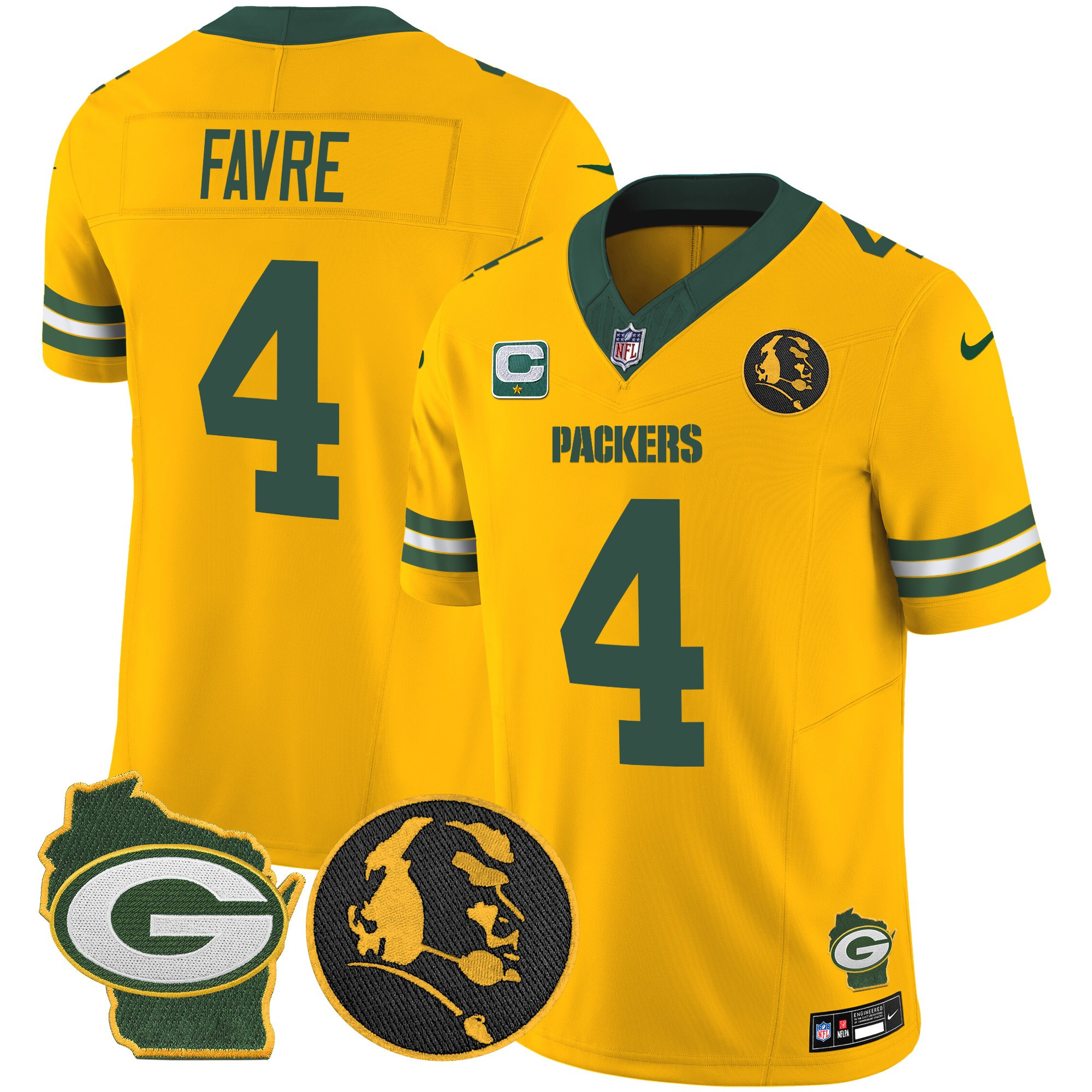 Men's Green Bay Packers John Madden & Home Patch Vapor Limited Jersey - All Stitched - Image 46