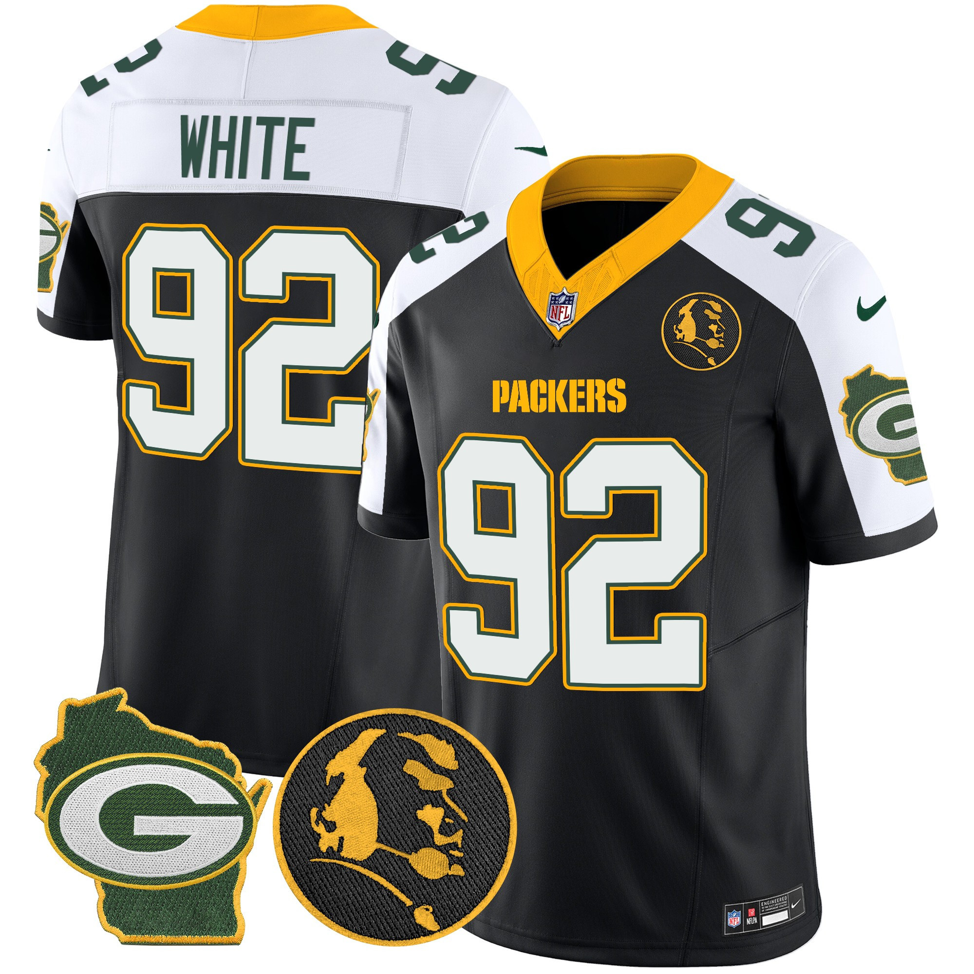 Men's Green Bay Packers John Madden & Home Patch Vapor Limited Jersey - All Stitched - Image 7