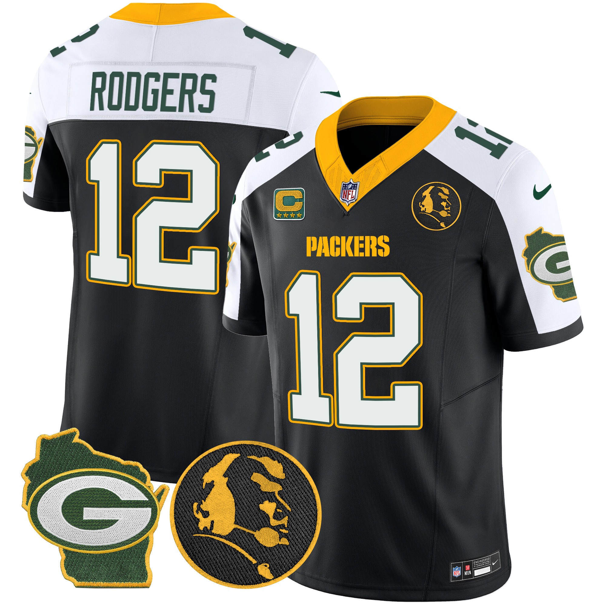 Men's Green Bay Packers John Madden & Home Patch Vapor Limited Jersey - All Stitched - Image 5