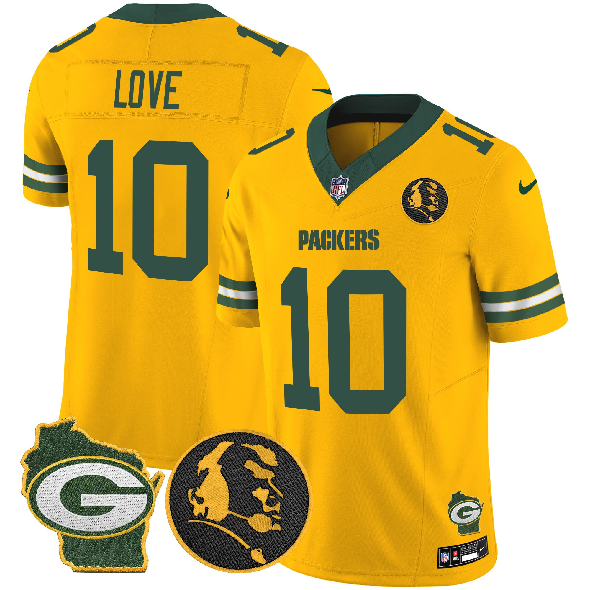 Men's Green Bay Packers John Madden & Home Patch Vapor Limited Jersey - All Stitched - Image 41