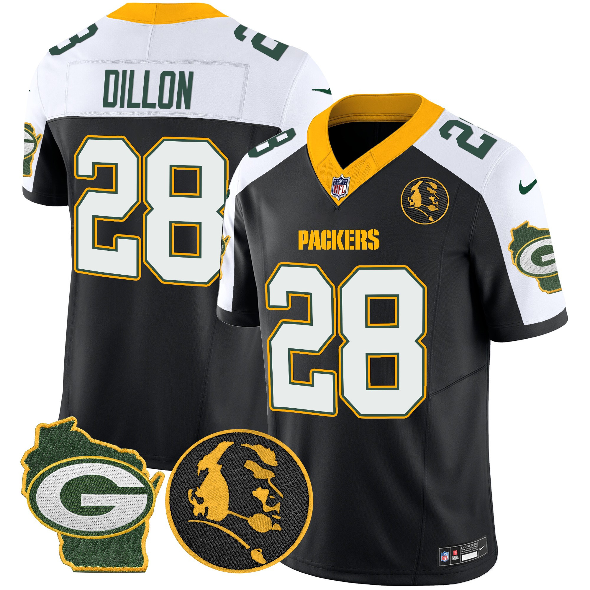 Men's Green Bay Packers John Madden & Home Patch Vapor Limited Jersey - All Stitched - Image 3