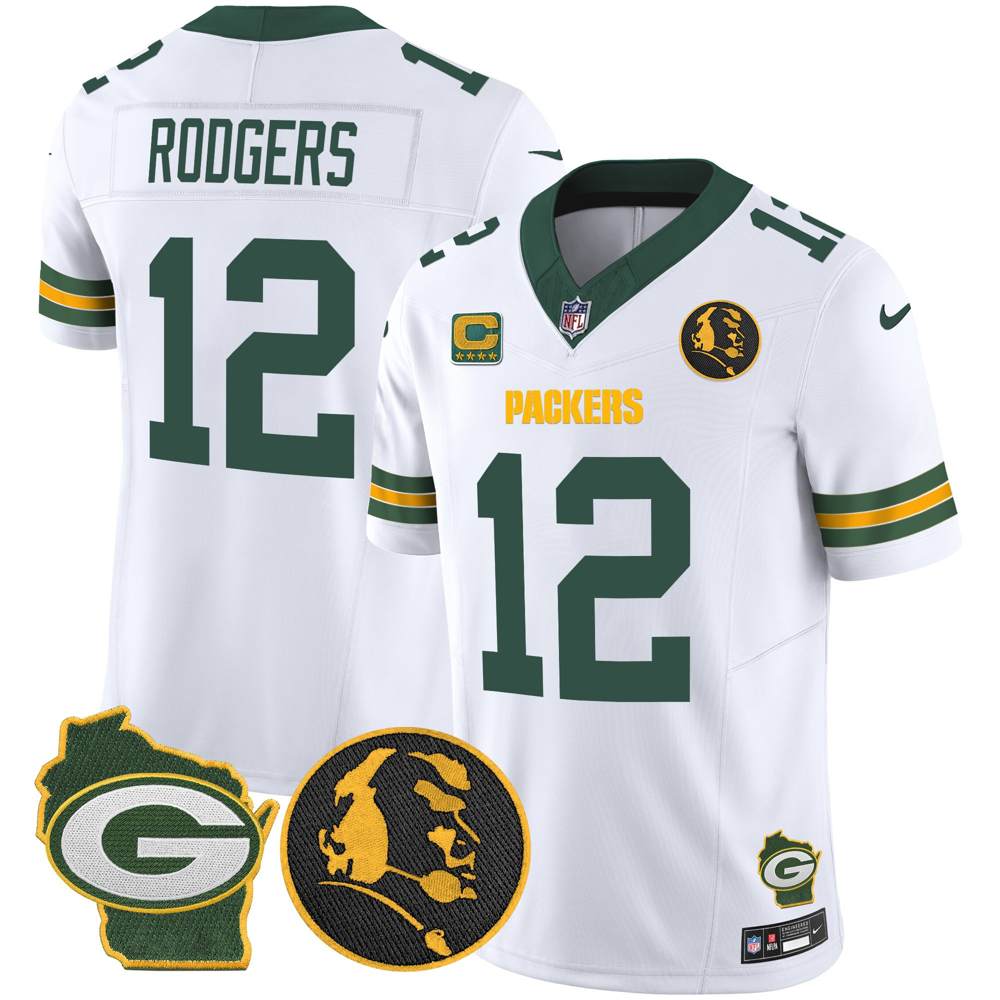 Men's Green Bay Packers John Madden & Home Patch Vapor Limited Jersey - All Stitched - Image 29