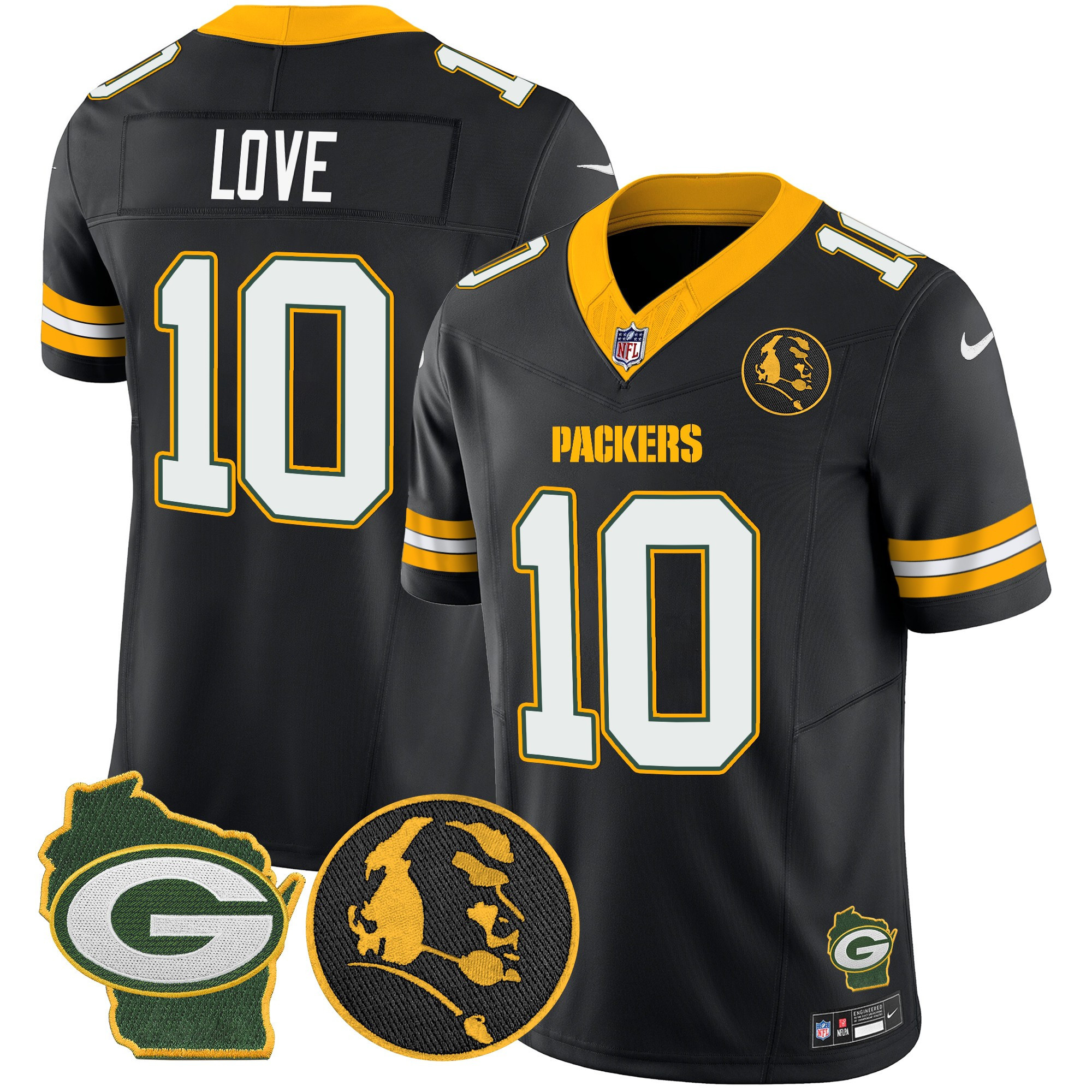 Men's Green Bay Packers John Madden & Home Patch Vapor Limited Jersey - All Stitched - Image 33