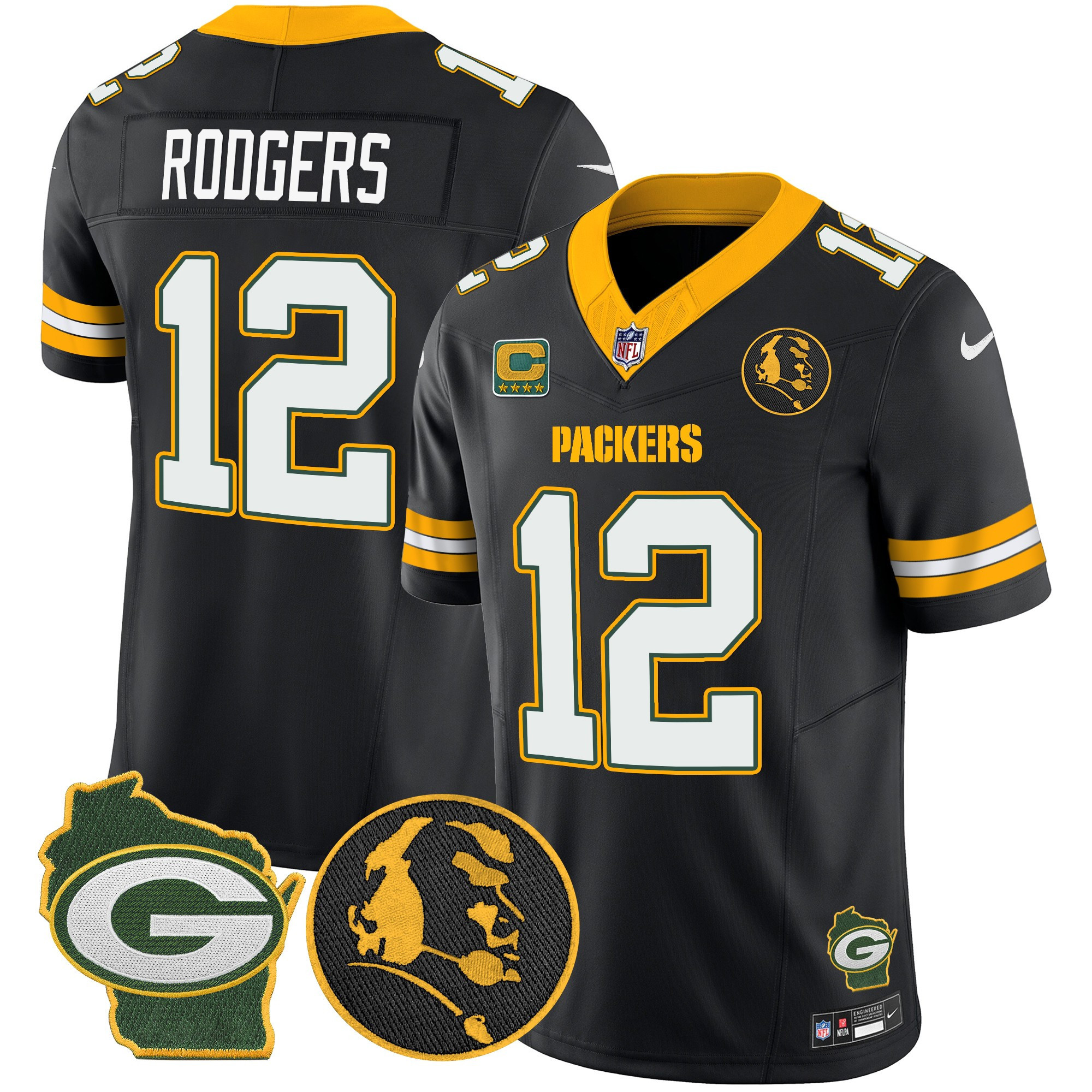 Men's Green Bay Packers John Madden & Home Patch Vapor Limited Jersey - All Stitched - Image 37