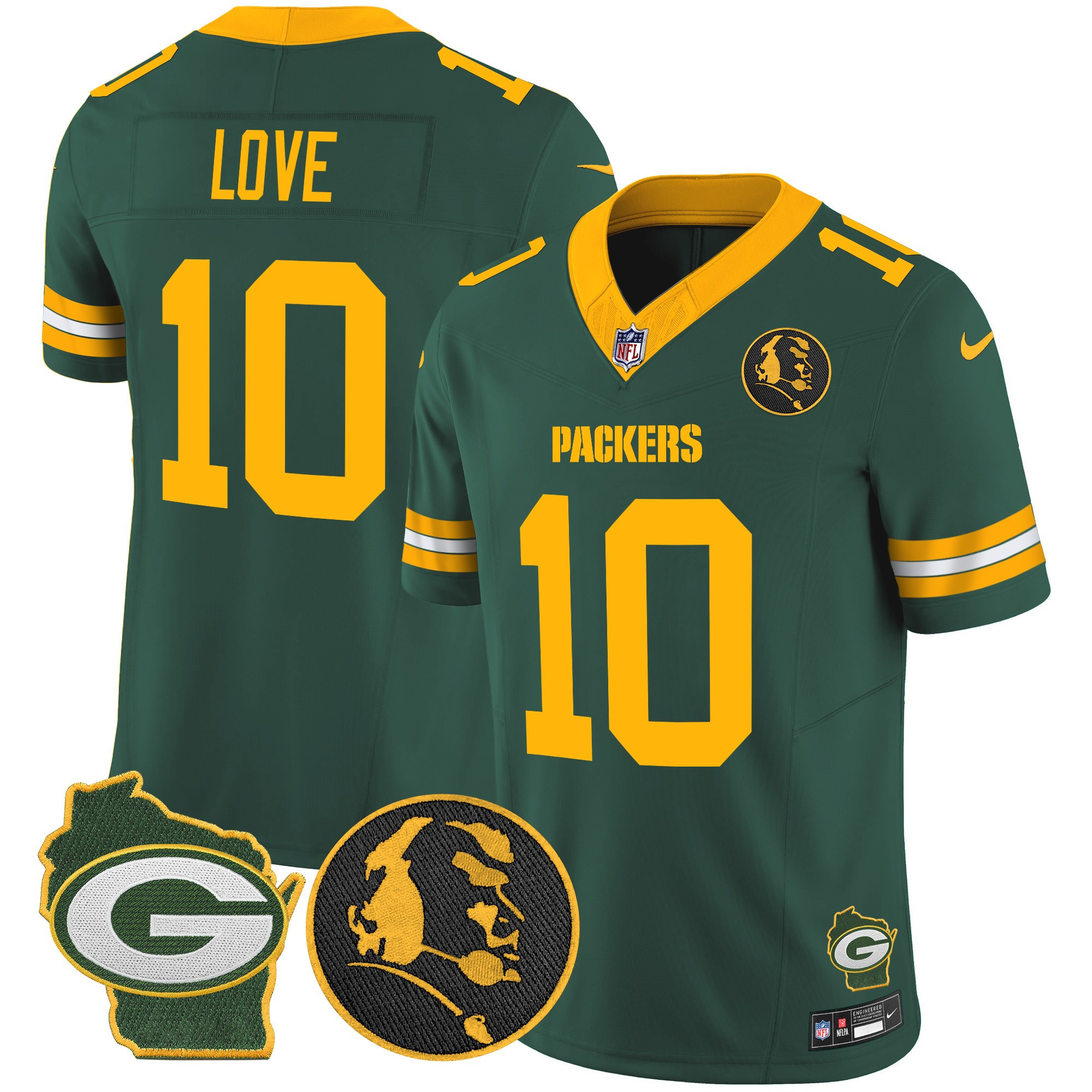 Men's Green Bay Packers John Madden & Home Patch Vapor Limited Jersey - All Stitched - Image 17
