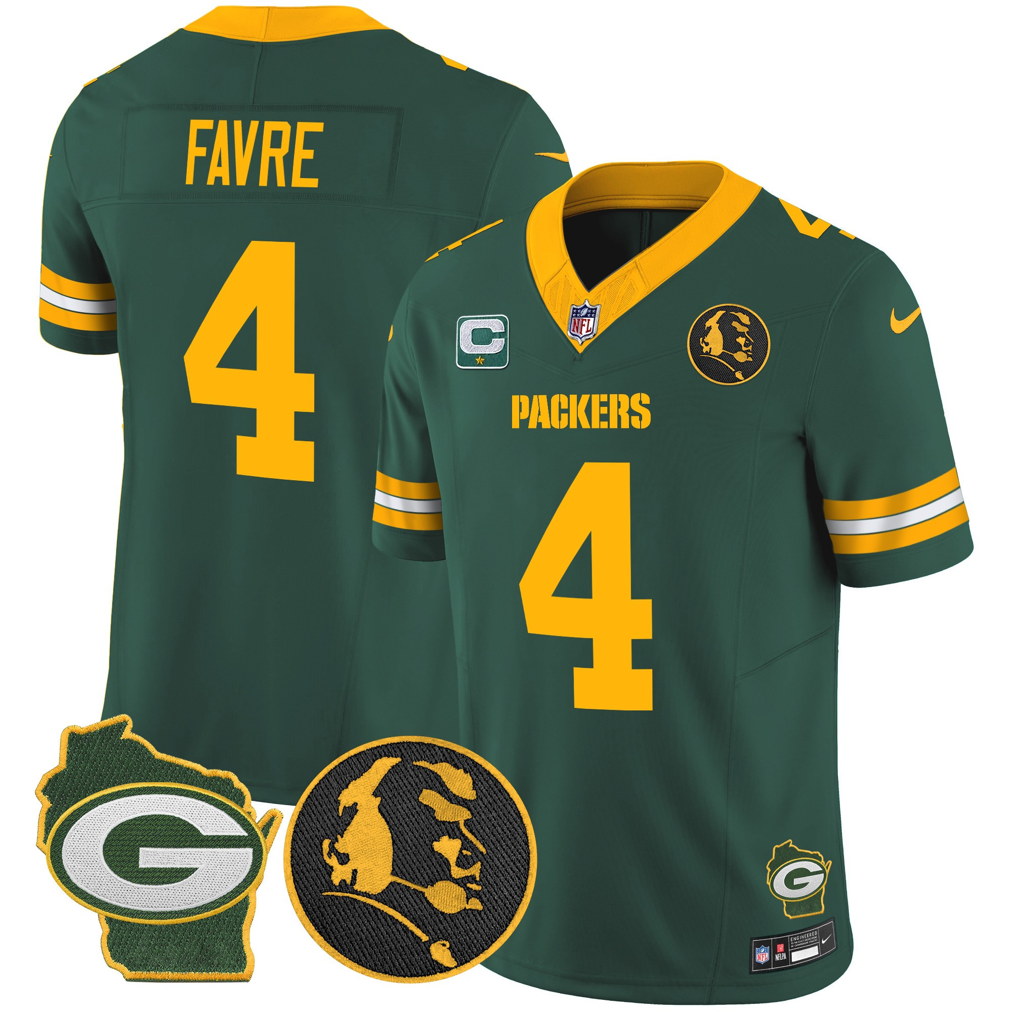 Men's Green Bay Packers John Madden & Home Patch Vapor Limited Jersey - All Stitched - Image 22