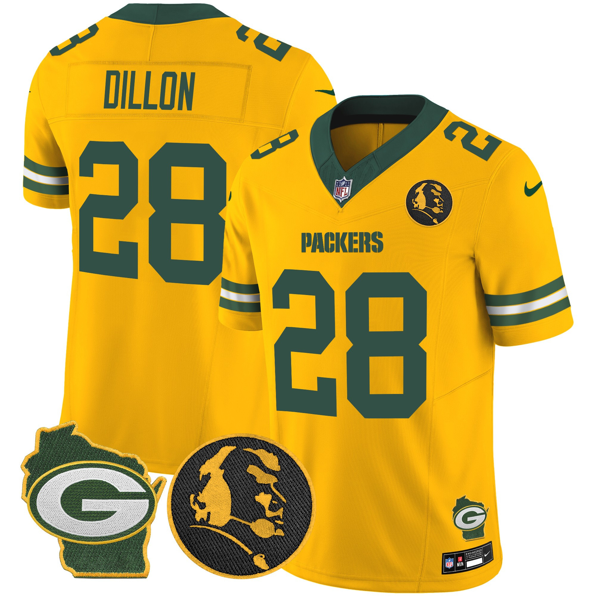 Men's Green Bay Packers John Madden & Home Patch Vapor Limited Jersey - All Stitched - Image 43