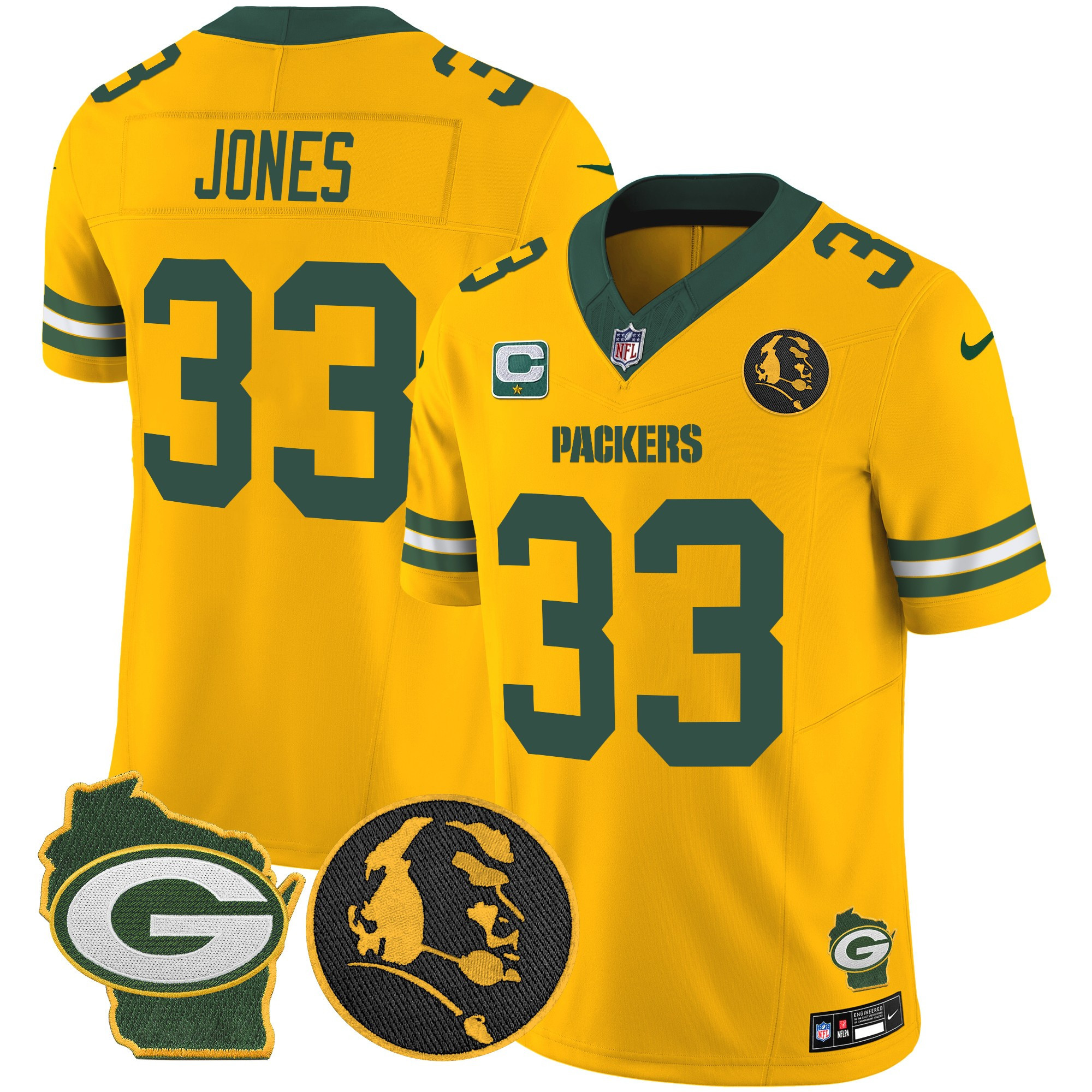 Men's Green Bay Packers John Madden & Home Patch Vapor Limited Jersey - All Stitched - Image 44