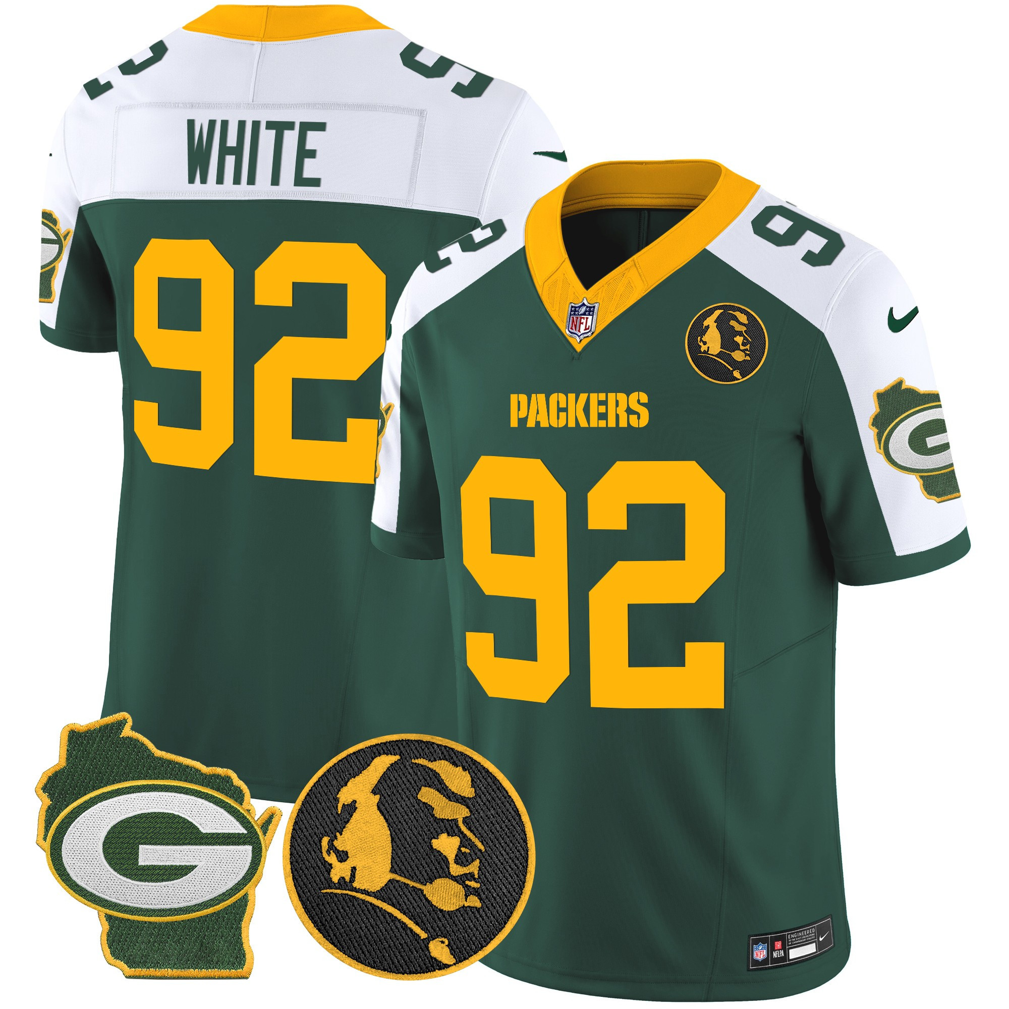 Men's Green Bay Packers John Madden & Home Patch Vapor Limited Jersey - All Stitched - Image 15