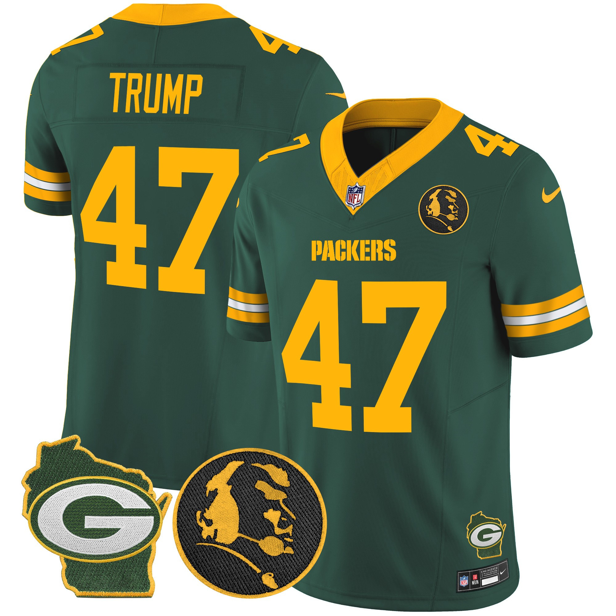 Men's Green Bay Packers John Madden & Home Patch Vapor Limited Jersey - All Stitched - Image 24