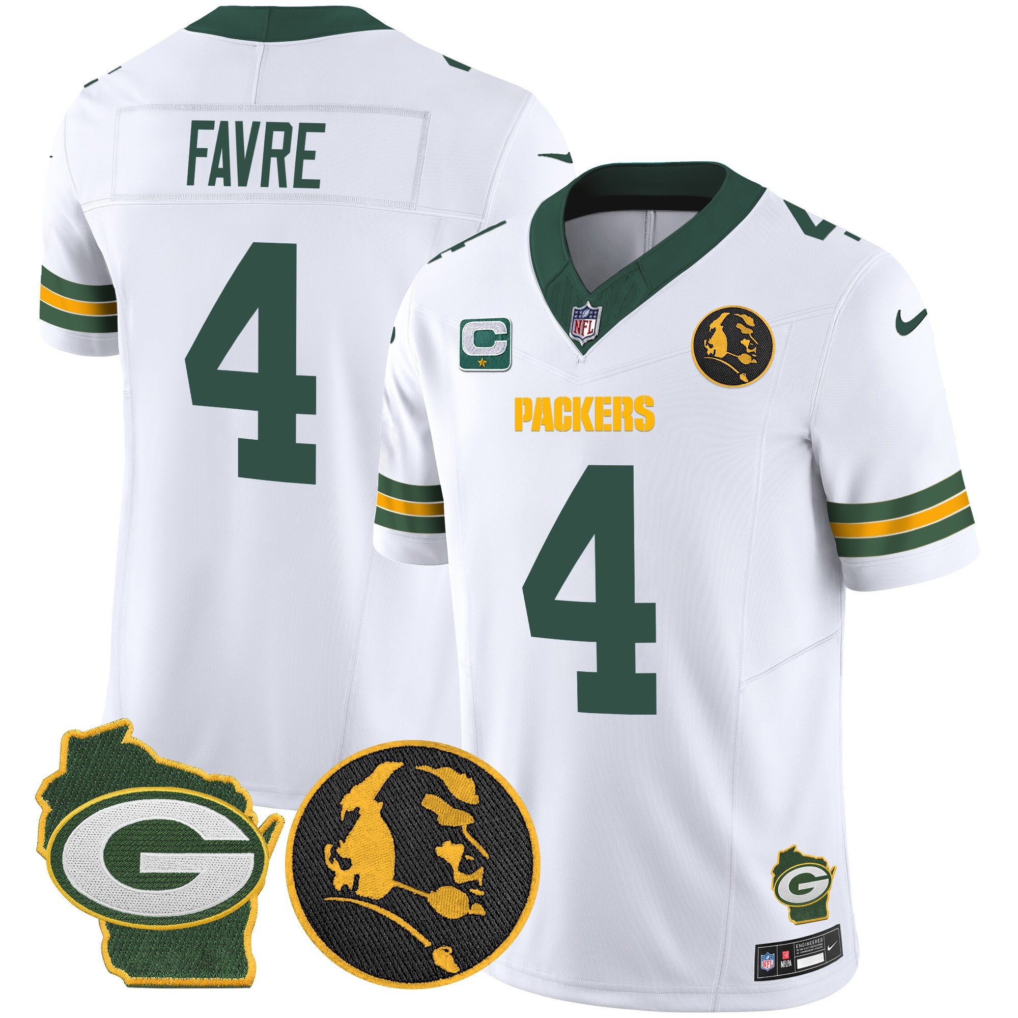Men's Green Bay Packers John Madden & Home Patch Vapor Limited Jersey - All Stitched - Image 30