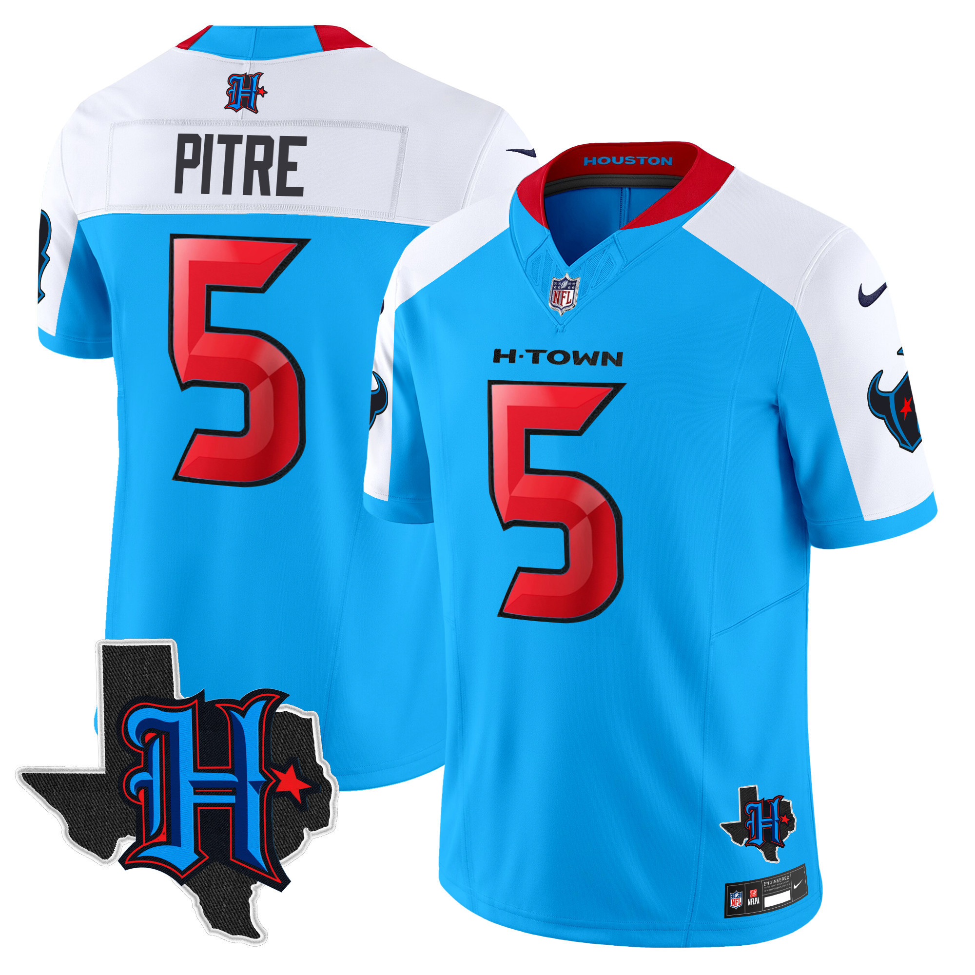 Men's Houston Texans 2024 Texas Patch Vapor Limited Jersey V2 - All Stitched - Image 40