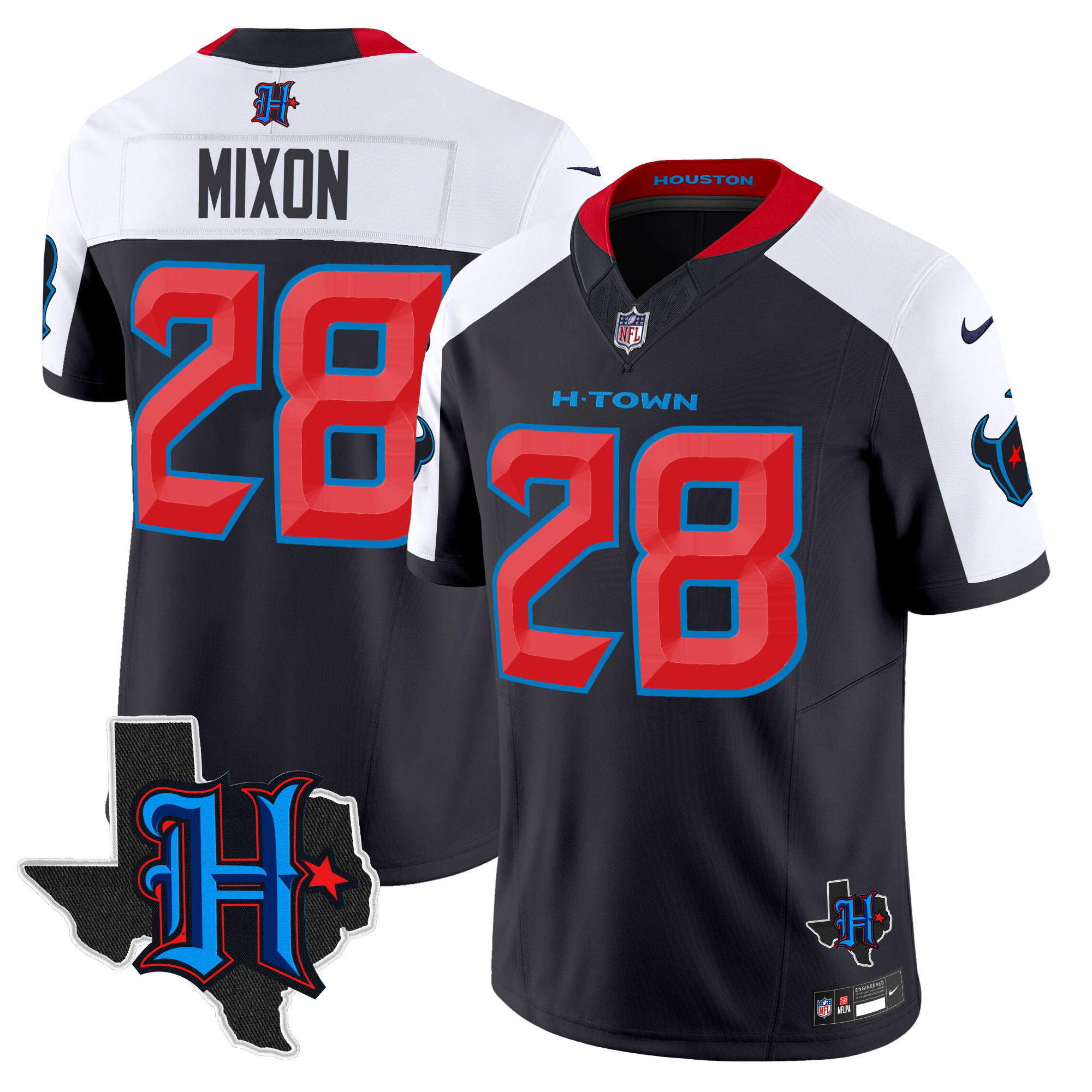 Men's Houston Texans 2024 Texas Patch Vapor Limited Jersey V2 - All Stitched - Image 27