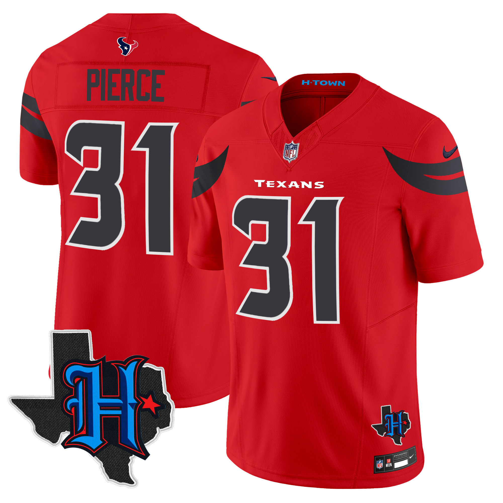 Men's Houston Texans 2024 Texas Patch Vapor Limited Jersey V2 - All Stitched - Image 22