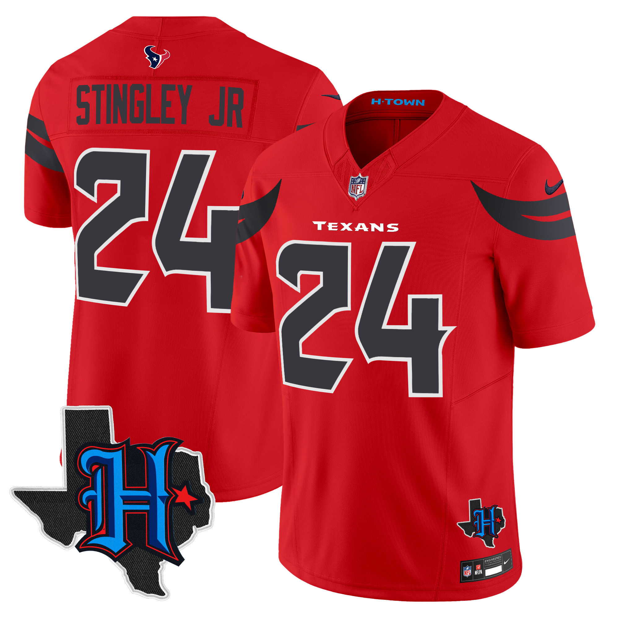 Men's Houston Texans 2024 Texas Patch Vapor Limited Jersey V2 - All Stitched - Image 21