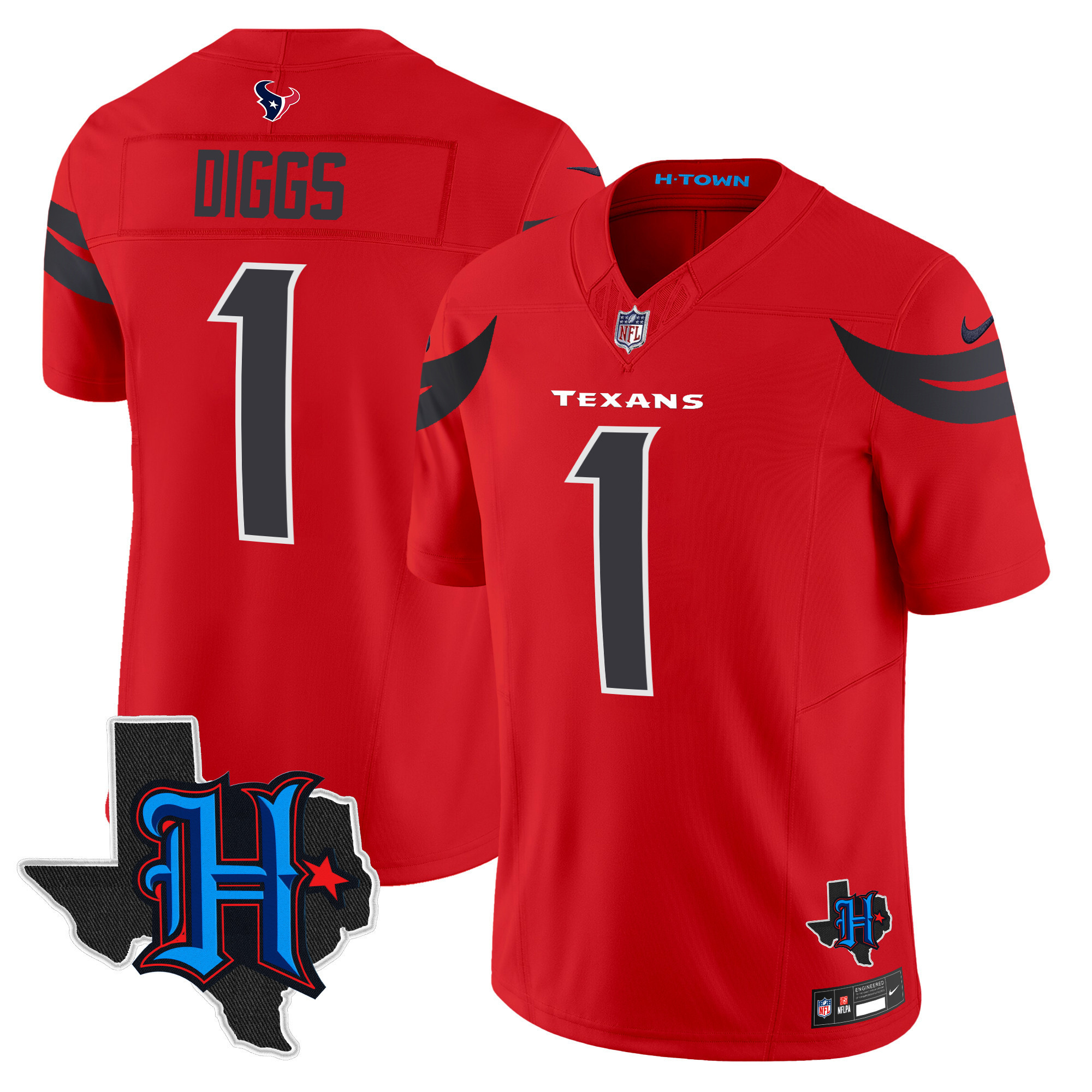 Men's Houston Texans 2024 Texas Patch Vapor Limited Jersey V2 - All Stitched - Image 18